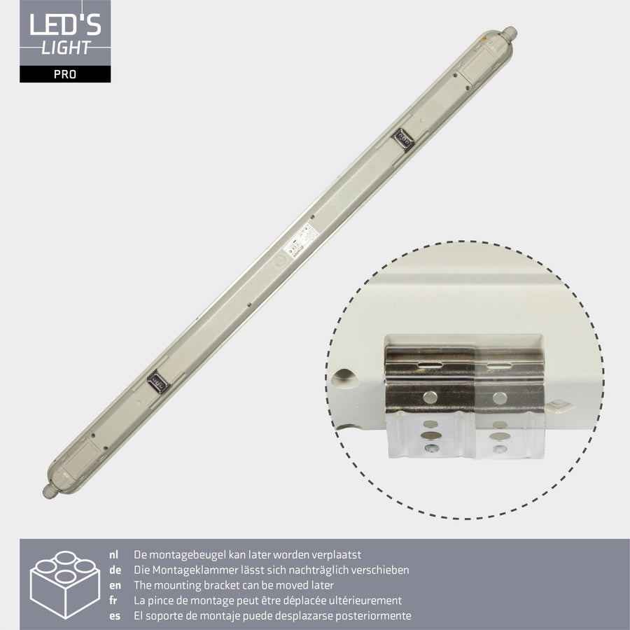 4 PACK - LED's Light Pro Premium Koppelbaar LED TL armatuur 40W 150cm 6400lm 4000K 160lm/w TL verlichting LED.nl