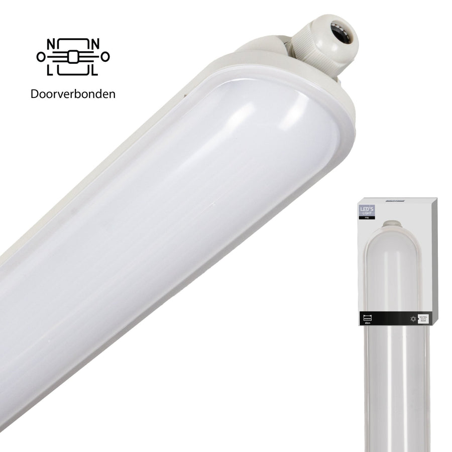 LED's Light Pro TL armatuur compleet 60 cm - Koppelbaar - IP65 Waterdicht - 2400 lm - 15W - 160lm/w TL verlichting LED.nl