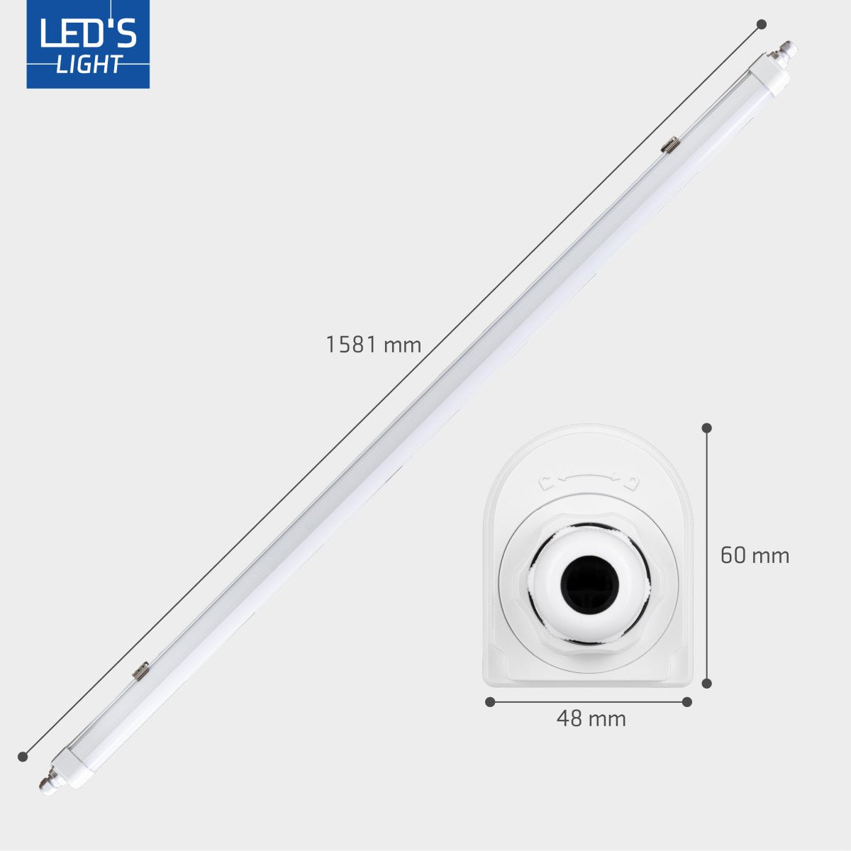 2 PACK - LED's Light TL armatuur met Strip - Koppelbaar - 46W 150cm 5520lm 4000K LED.nl