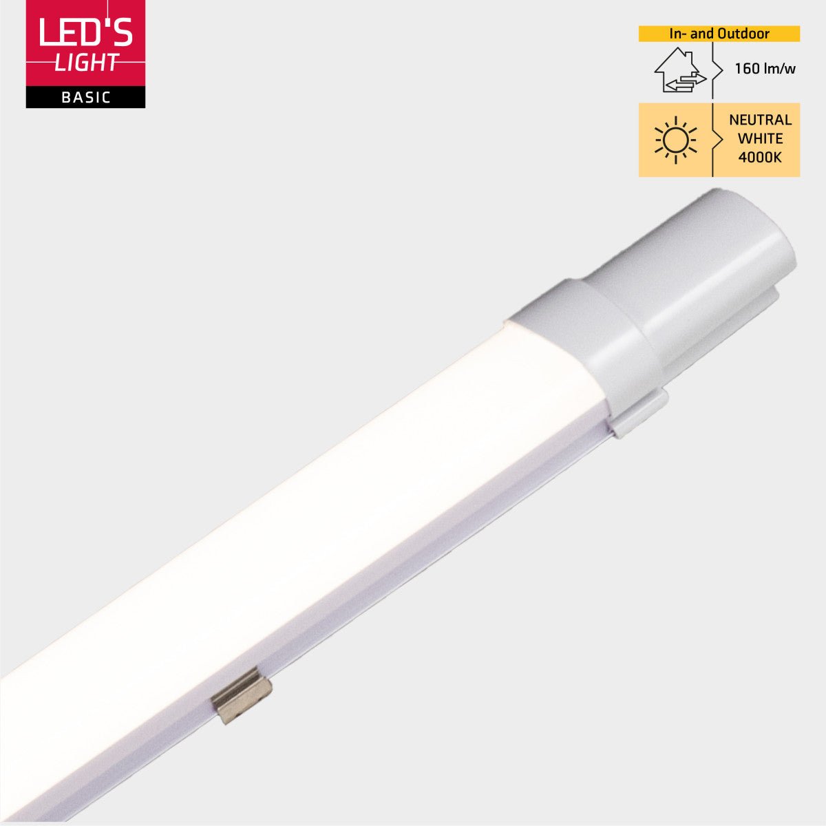 LED's Light TL Licht balk Batten 120 cm - Geschikt voor alle binnen en vochtige ruimtes - 18W - IP65 - IK08 - 1900lm TL verlichting LED.nl