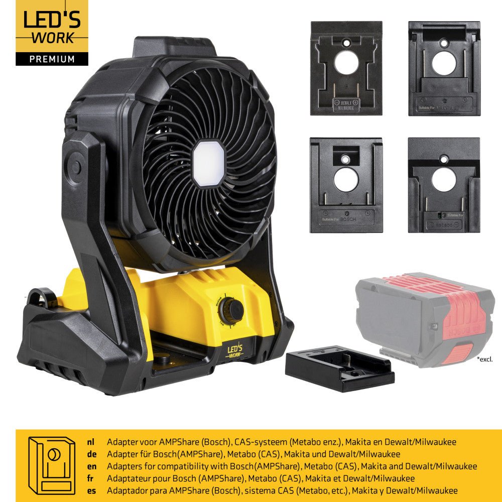 LED's Work 18V werklamp met ventilator - 48W 3000lm 5000K - IP20 Werklampen LED.nl