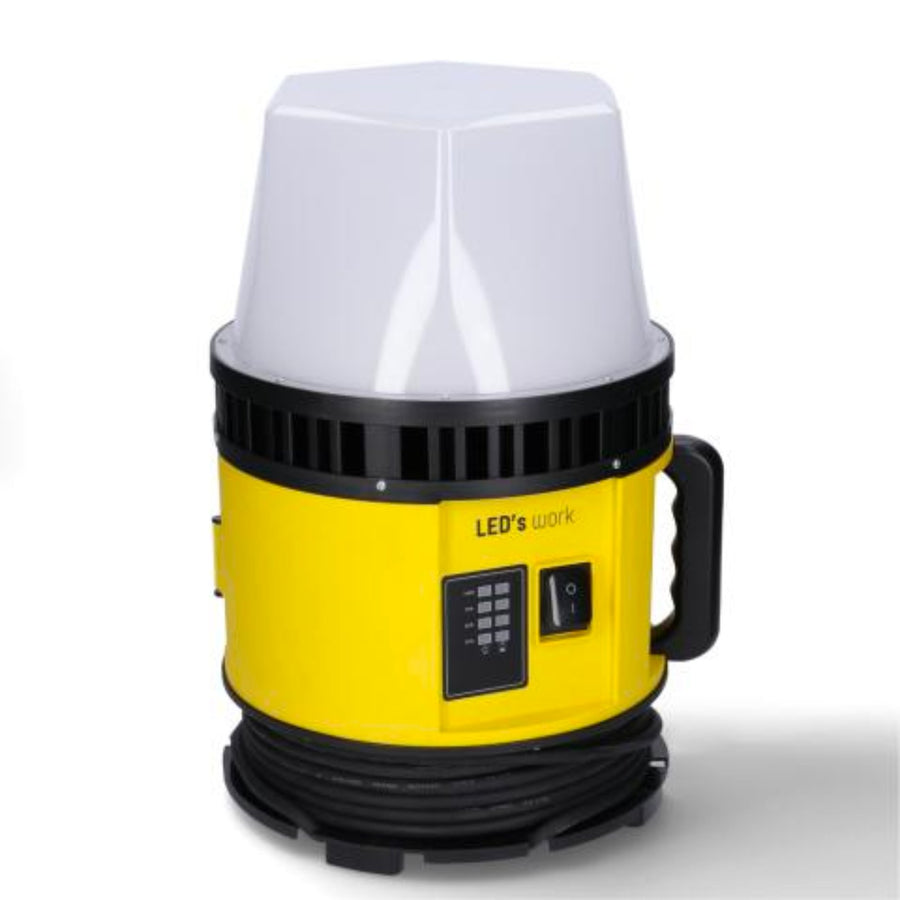 LED's Work 18V HybridPro Bouwlamp 12000lm - 360 graden licht - op accu en netstroom - 80W - IP55 & Rough Service Tested Werklampen LED.nl