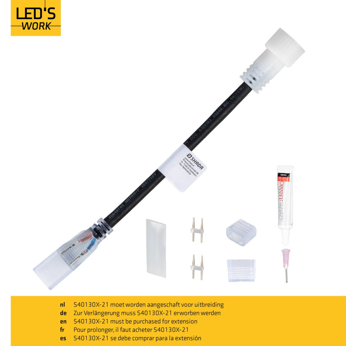 LED's Work LED Rope Lichtslang 50 meter bouwverlichting - Verlengbaar tot 100 meter - 40.000 lm Lichtbronnen Led.nl