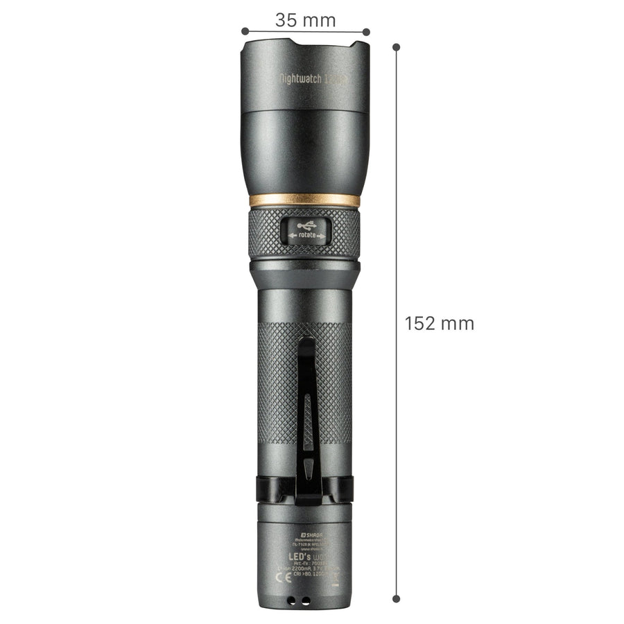 LED's Work Oplaadbare LED Zaklamp - 1200 Lumen - IPX7 Waterdicht - Met 3 lichtstanden LED.nl