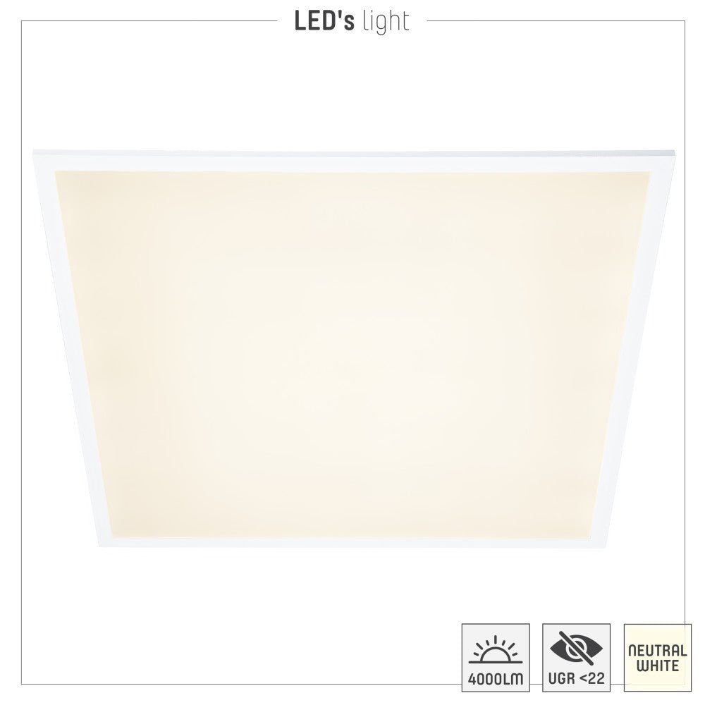 Paneel - 40W 4000lm 4000K 595x595mm - Lifud Driver - Wit - < 22 Panelen LED.nl