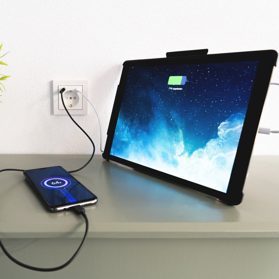 ProCharge Wandcontactdoos met USB-C en USB snelladers - Universeel - Wit - RAL9010 - LED.nl