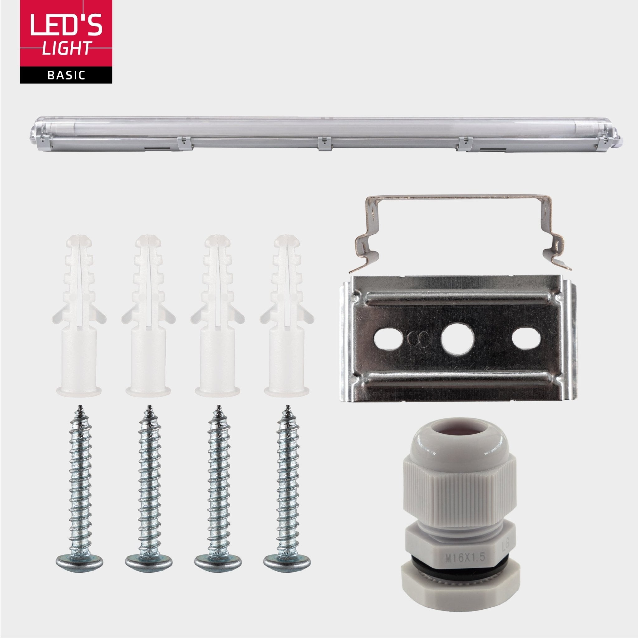 LED's Light LED TL armatuur met lamp 120 cm - Koud wit licht 6500 K - Waterdicht - Complete set TL verlichting LED.nl