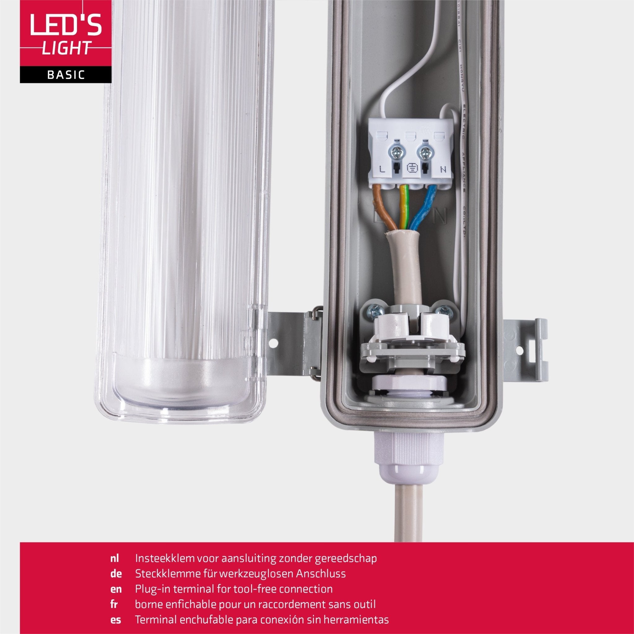 LED's Light LED TL armatuur met lamp 120 cm - Koud wit licht 6500 K - Waterdicht - Complete set TL verlichting LED.nl