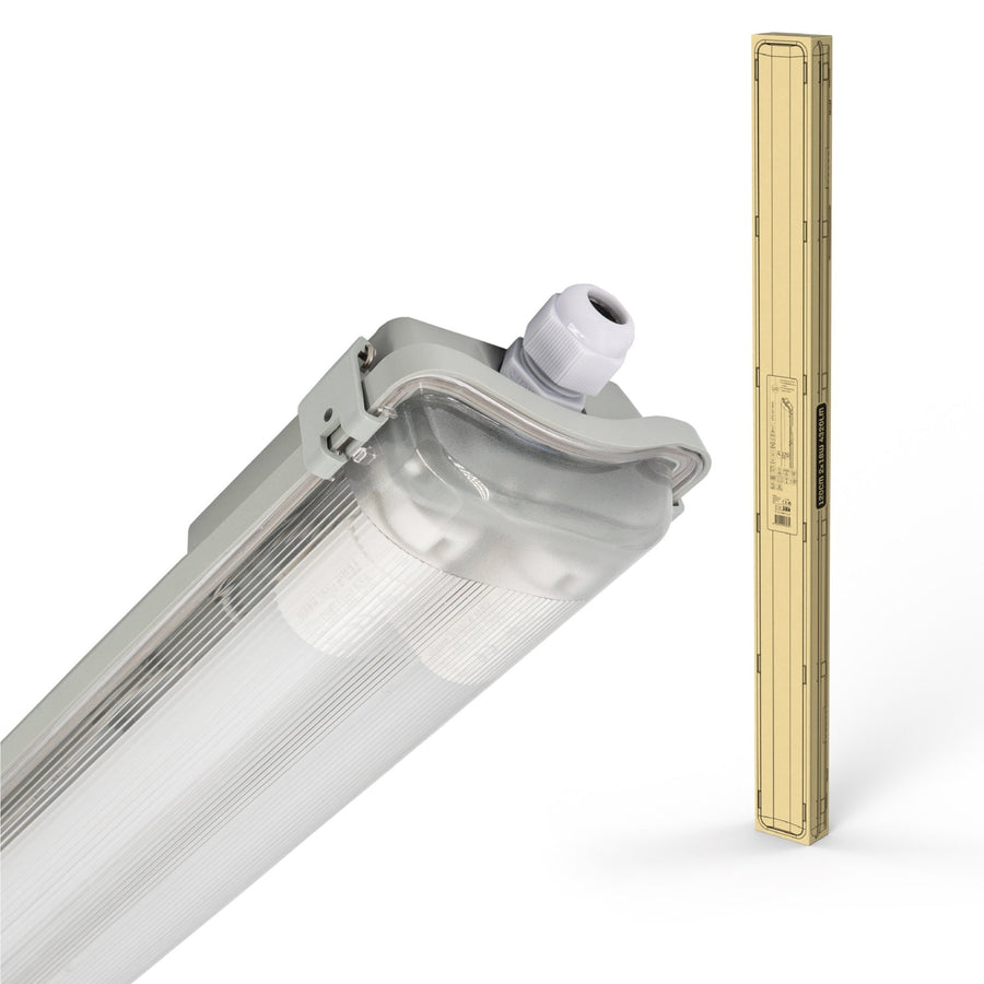 LED's Light LED TL dubbel armatuur 150 cm - warm wit licht 4000K - Compleet met 2 LED TL buizen 150 cm - 4600lm TL verlichting LED.nl