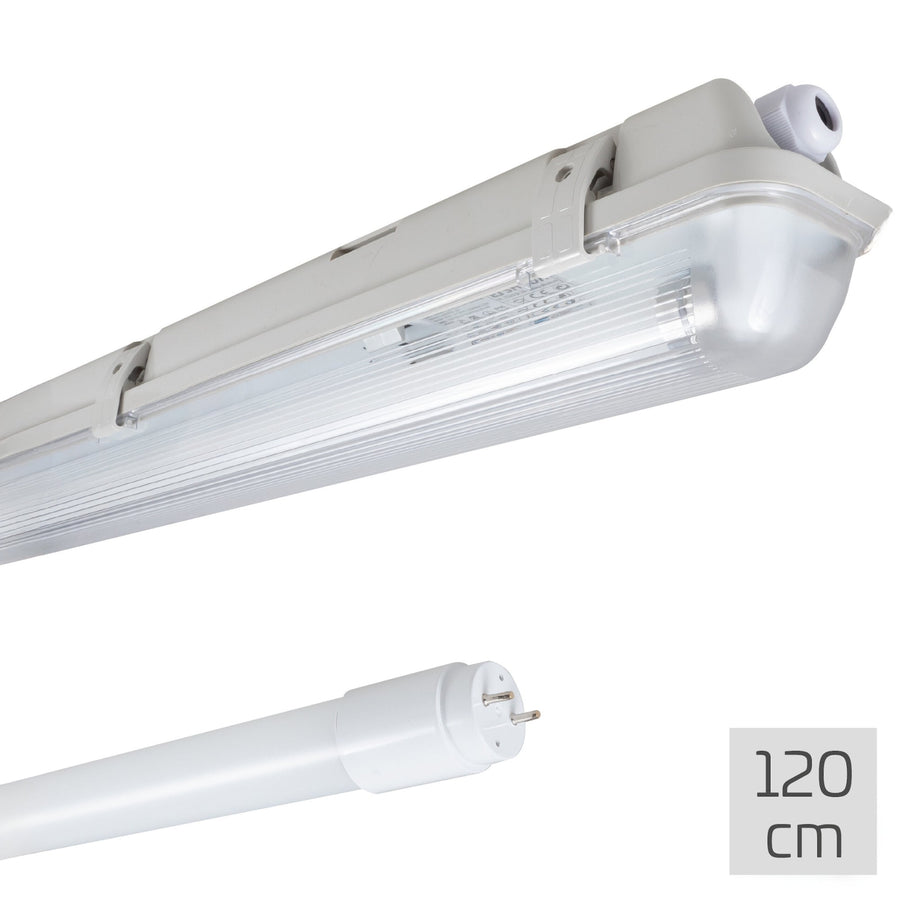 Proventa LED TL armatuur met lamp 120 cm - Koud wit licht 6500 K - Waterdicht - Complete set TL verlichting LED.nl