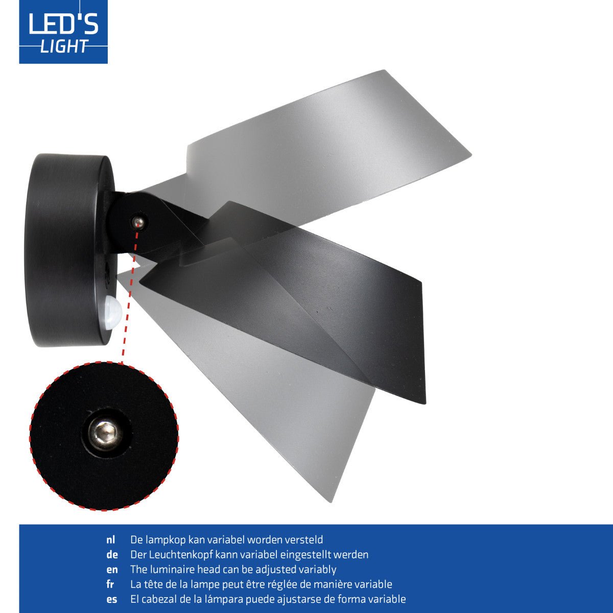 3 pack Solar Wandlamp Buitenlamp met Bewegingssensor - 350lm - 4000K - Zwart - IP54 - Sensor LED.nl