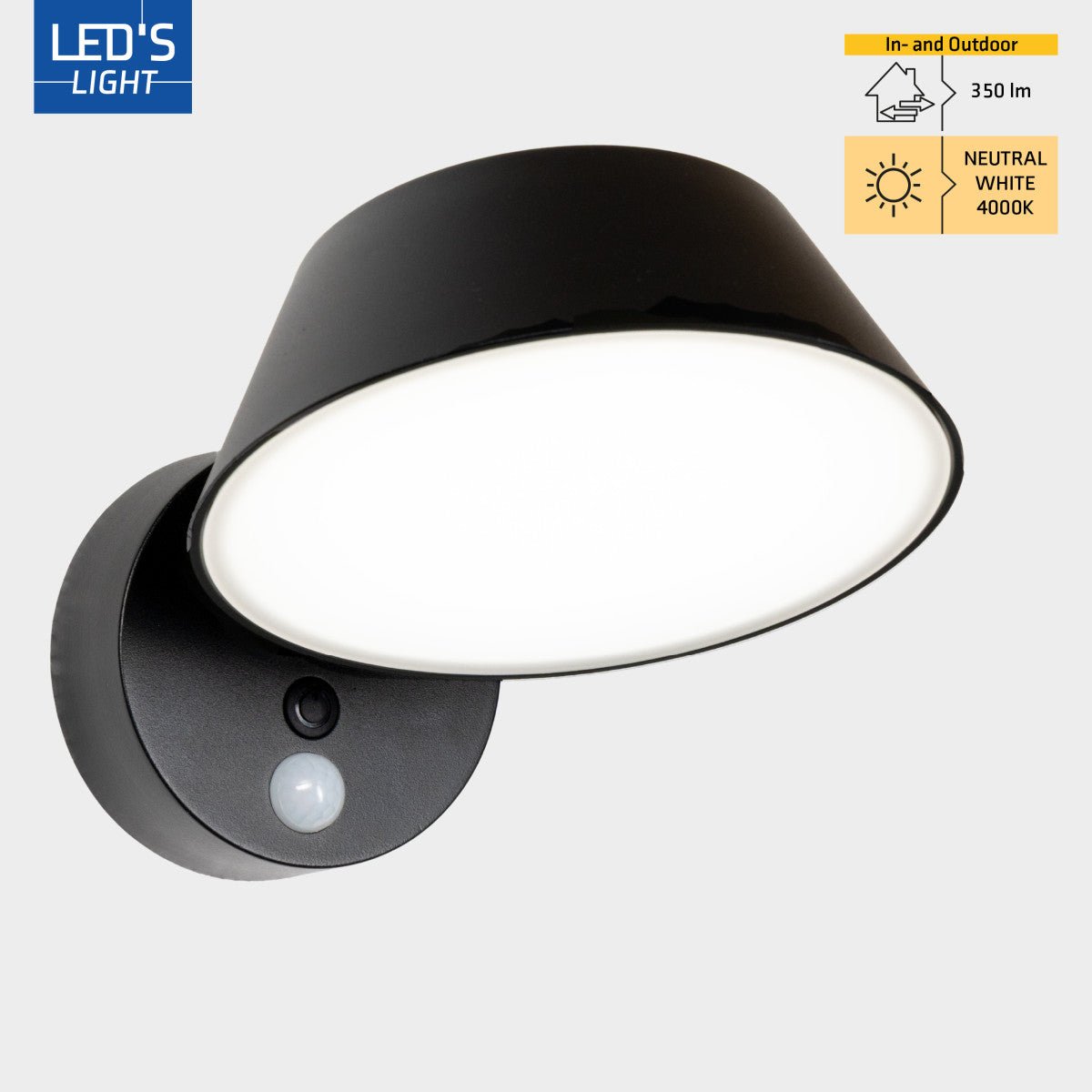 3 pack Solar Wandlamp Buitenlamp met Bewegingssensor - 350lm - 4000K - Zwart - IP54 - Sensor LED.nl