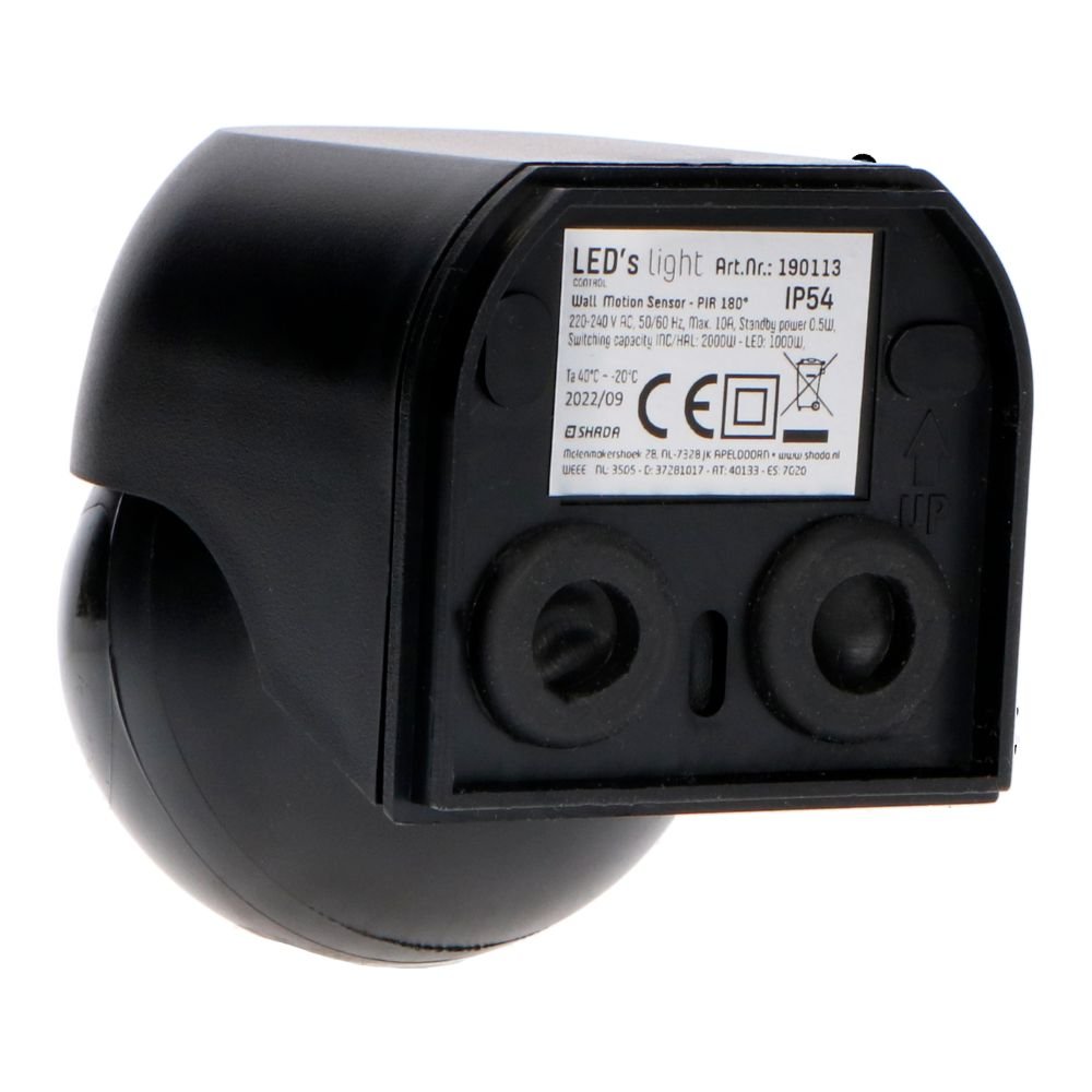 LED's Light 2-in-1 Bewegingsmelder met Afstandsbediening - Detecteert schemer en beweging - Zwart Sensoren LED.nl