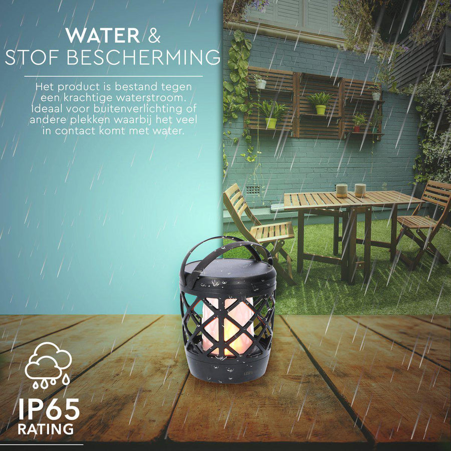 3in1 Solar Tuinlamp Fakkel met sensor - Priklamp, Wandlamp en tafellamp in 1 - 70 cm Buitenlampen LED.nl