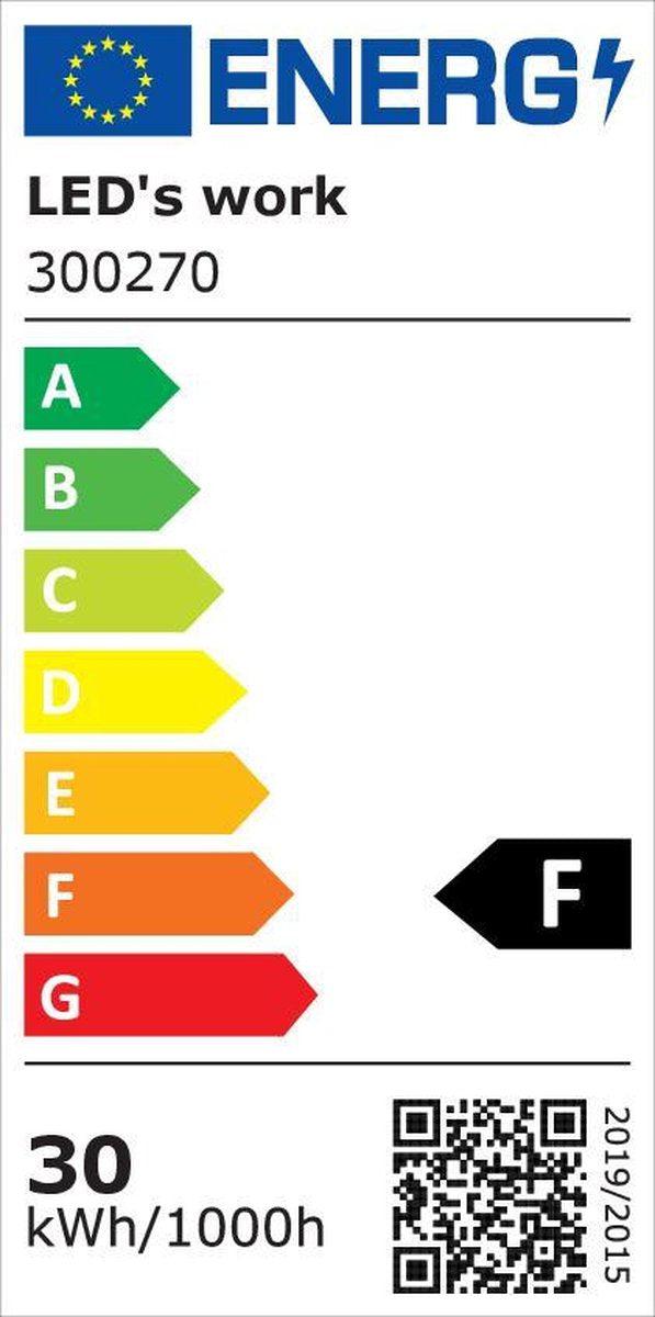 LED's Work Professionele LED Bouwlamp 2850 - Rough Service Tested - 5 meter snoer - 30W - IP65 Bouwlampen LED.nl