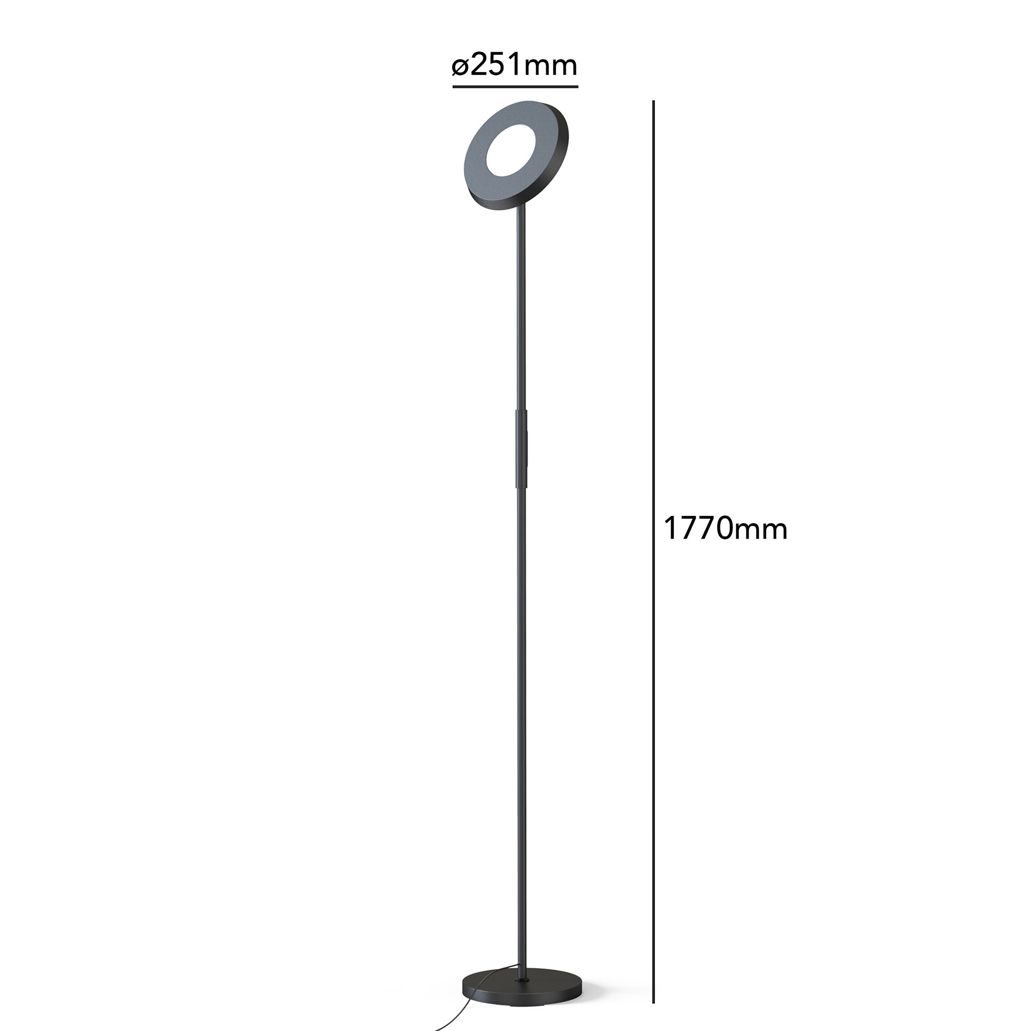 Ambient LED Vloerlamp - White & Color - Schijnt naar beneden en boven - Bedienbaar met App Vloerlampen Led.nl