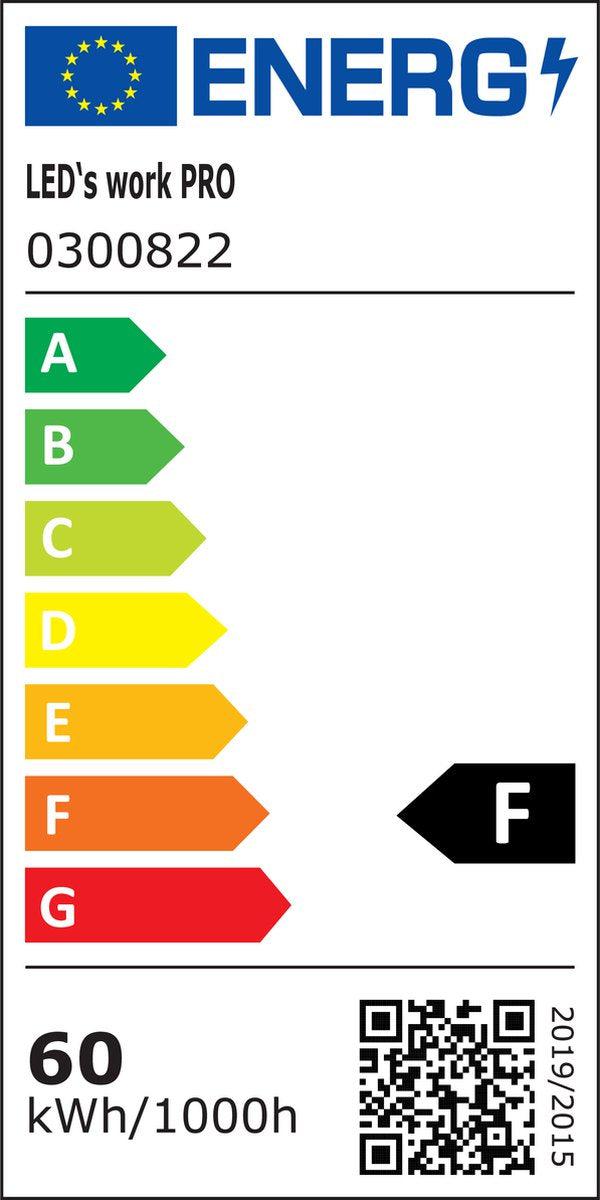 LED's Work ColorPro Bouwlamp 6000 - Realistische kleurweergave CRI97 - 5 meter snoer - IP54 - 60W Werklampen LED.nl