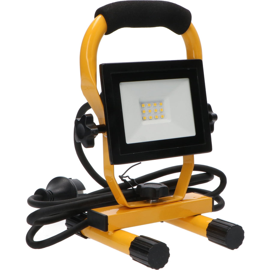 LED's Work - AC Werklamp - 10W 850lm 4000K Compacte LED Bouwlamp - Inklapbaar & Draaibaar Lichtbronnen Led.nl