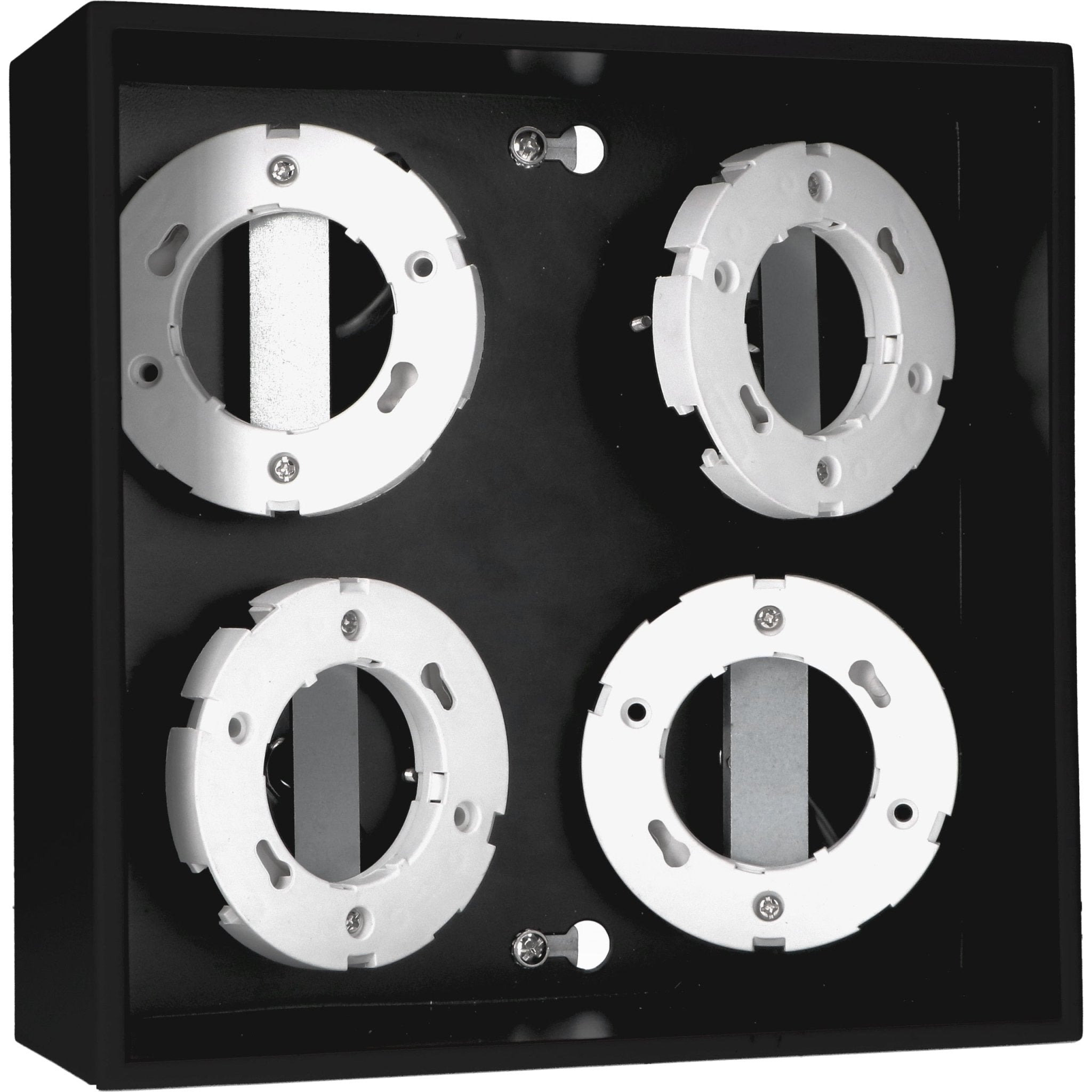 LED's Light Cube LED Plafondlamp - 4 lichtpunten - Draaibaar licht - Staal - 20 x 20 cm - Zwart Plafondlampen LED.nl