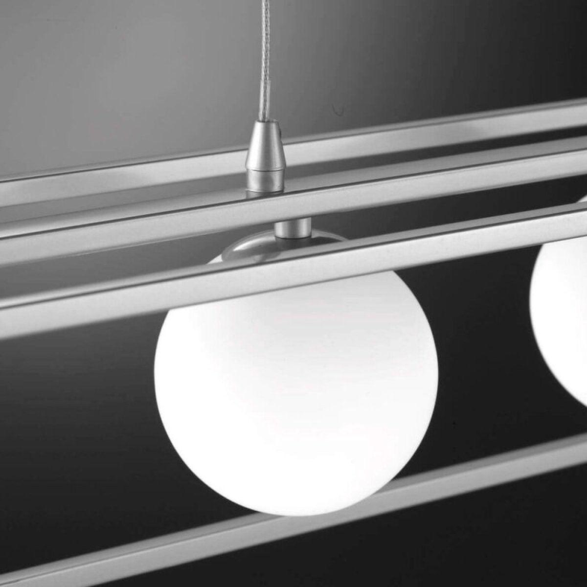 Deco Hanglamp eetkamer met 6 lichtpunten - In hoogte verstelbaar - LED lampen inbegrepen - Zilver Hanglampen LED.nl