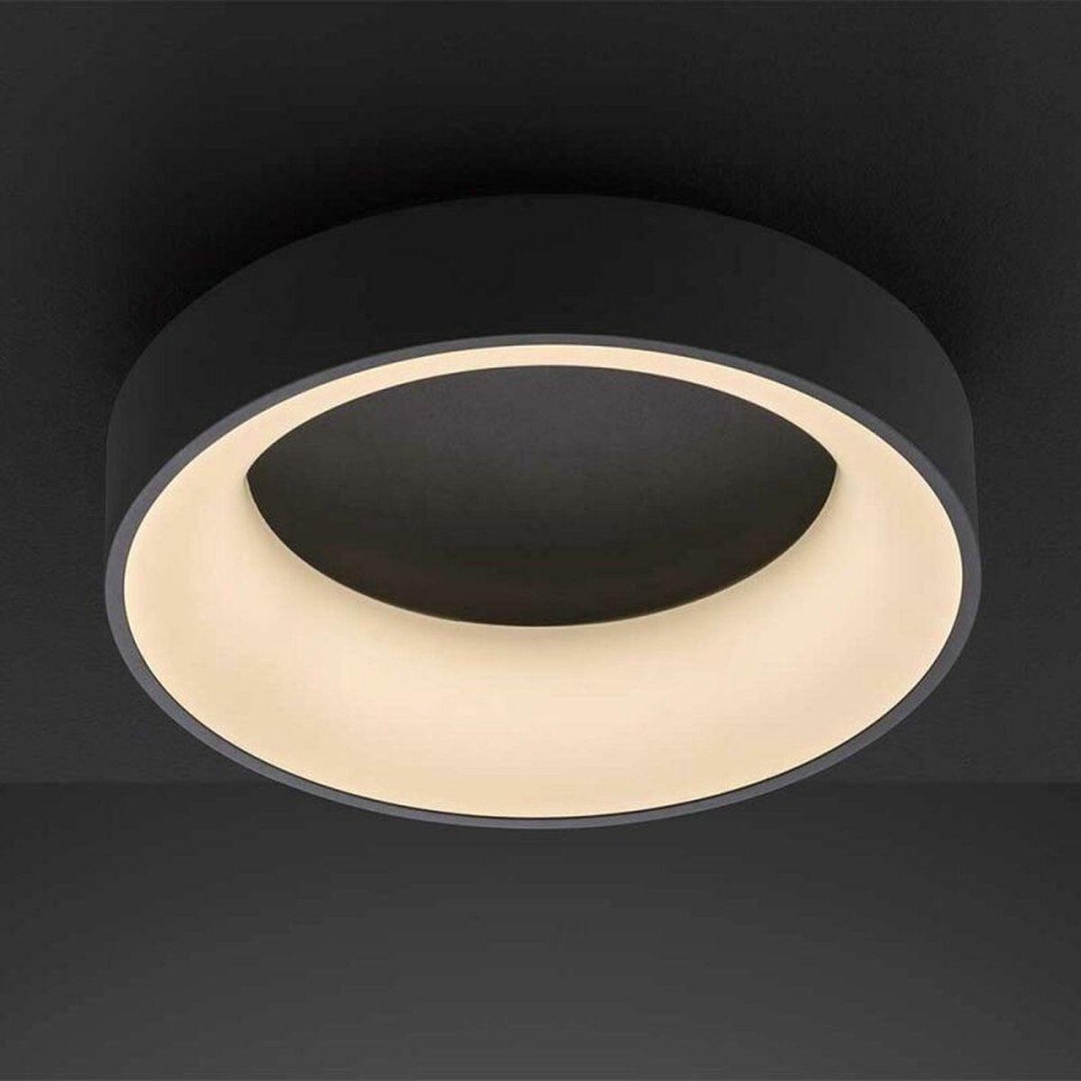 Deco Plafondlamp zwart Ø 45 cm met afstandsbediening - Dimbaar wit licht - Achtergrondverlichting Plafondlampen LED.nl
