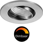6 PACK - LED's Light Pro LED Inbouwspot Nikkel - DimToWarm - Ø 68mm - Kantelbaar - Warm wit licht - CRI95 Inbouwspots LED.nl