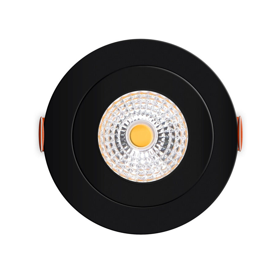 LED's Light Pro LED Inbouwspot Zwart - DimToWarm - Ø 68mm - Kantelbaar - Warm wit licht - CRI95- Dimbaar Inbouwspots LED.nl