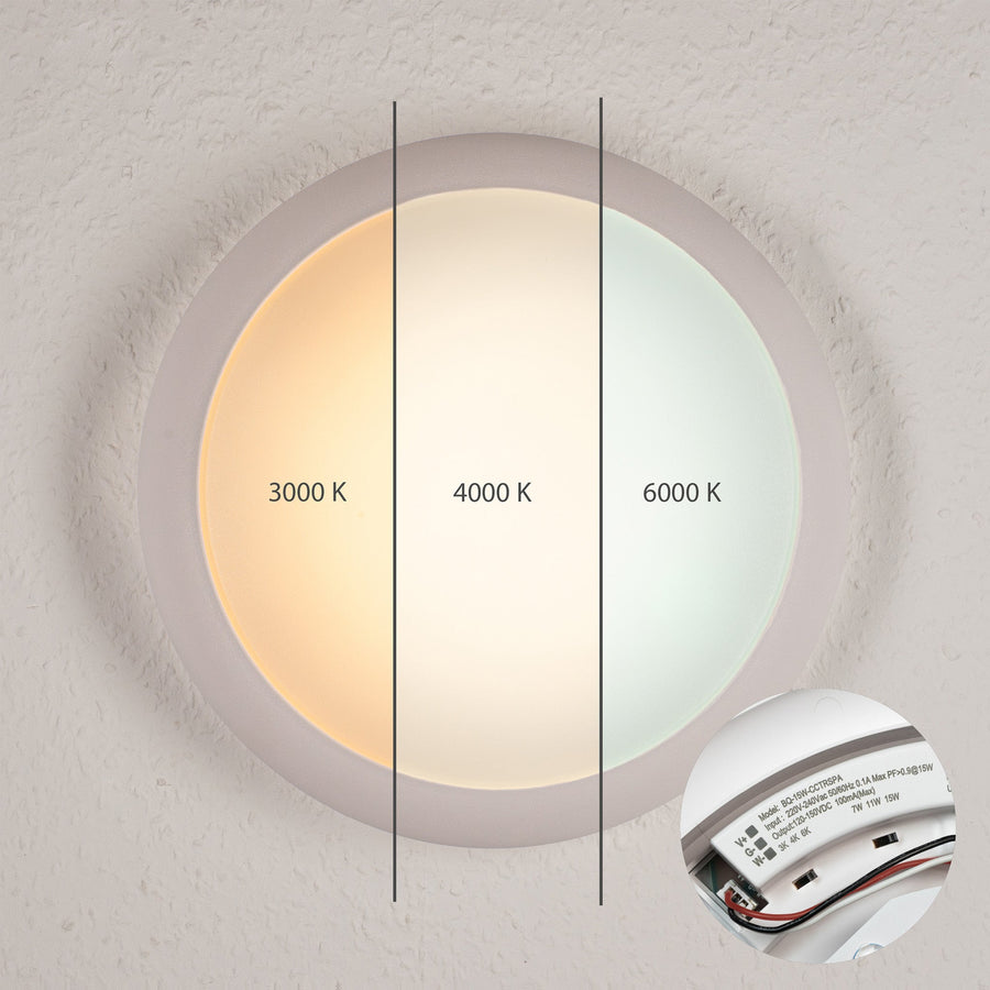 EasyFix LED Plafondlamp 30 cm - Lichtkleur en lichtsterkte dimbaar - Waterdicht - IP66 Plafondlampen Led.nl
