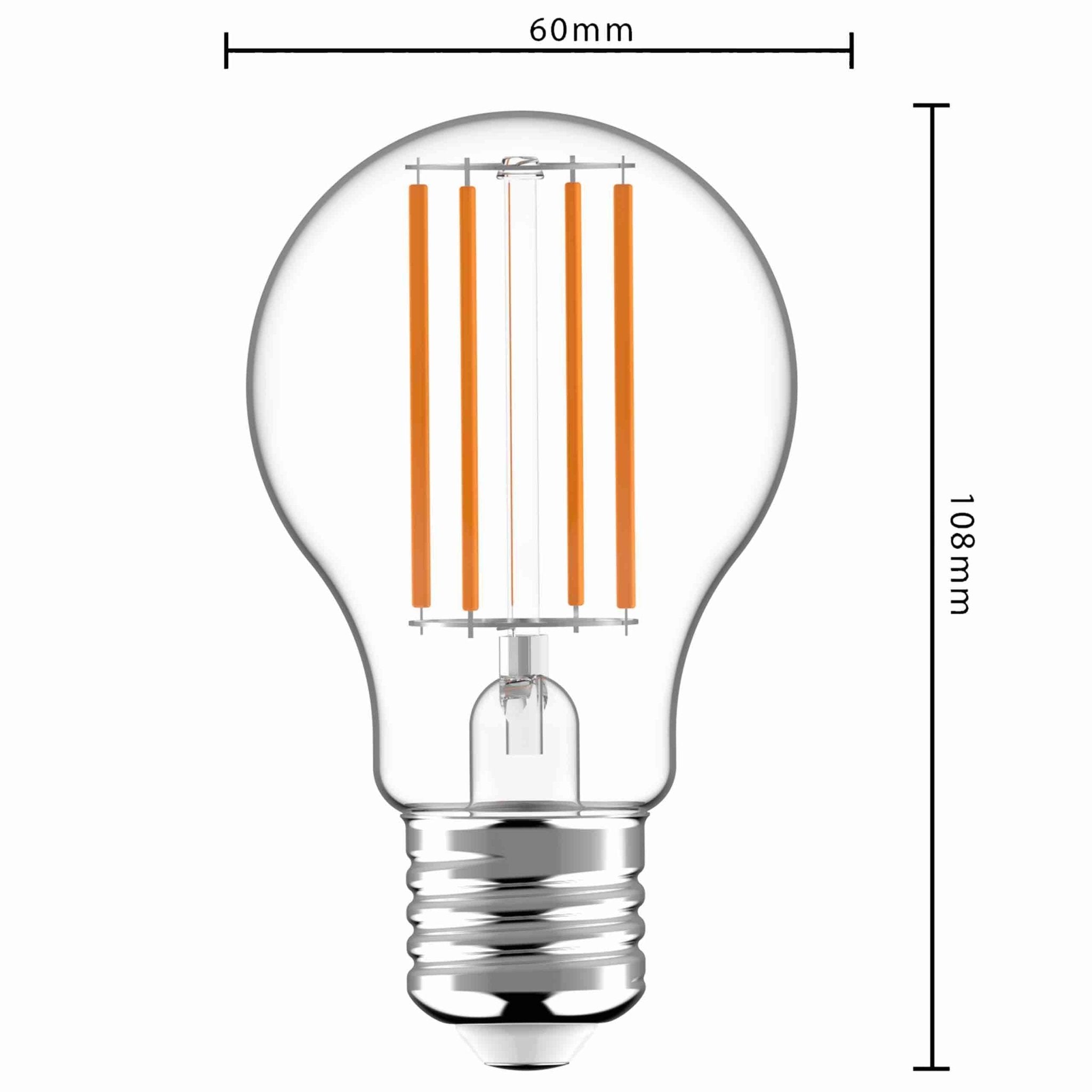 Ultra LED Lamp E27 - Energielabel A - Helder glas - 2.2W is gelijk aan 40W LED Filament Lampen LED.nl