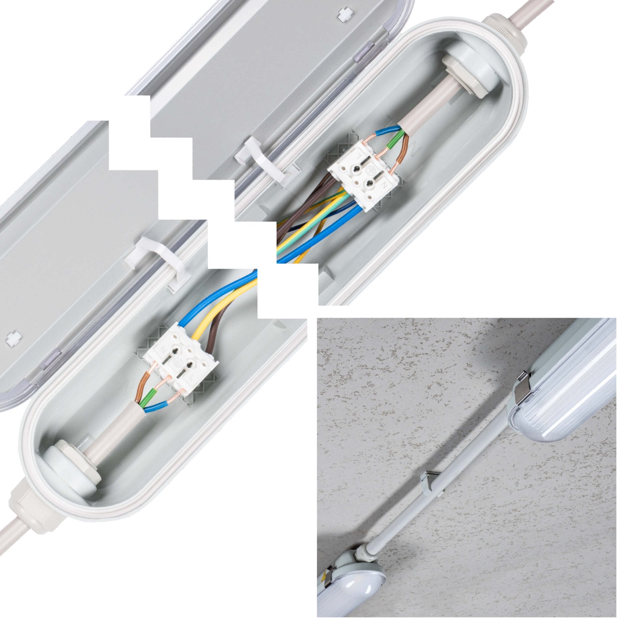 4 PACK - LED's Light Pro Philips Koppelbare TL armatuur 150 cm - 40W - Energielabel B - Dimbaar licht - 7200 lm - 180Lm/W - IP65 - 4000K - IK08 TL verlichting LED.nl