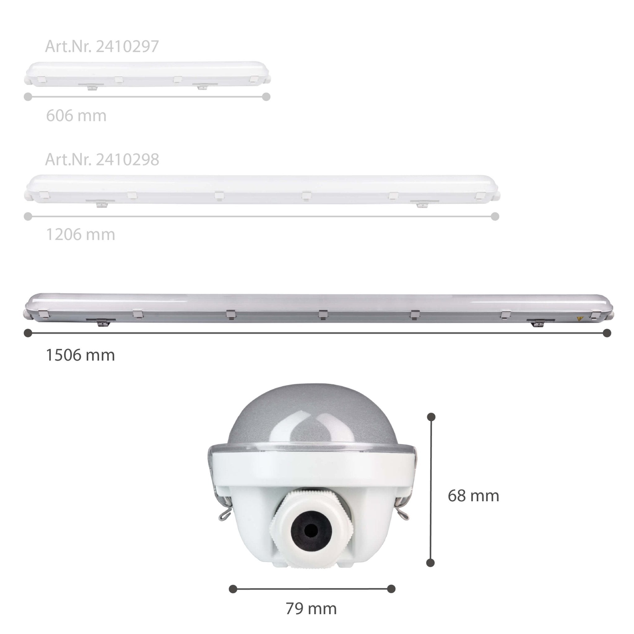 4 PACK - LED's Light Pro Philips Koppelbare TL armatuur 150 cm - 40W - Energielabel B - Dimbaar licht - 7200 lm - 180Lm/W - IP65 - 4000K - IK08 TL verlichting LED.nl