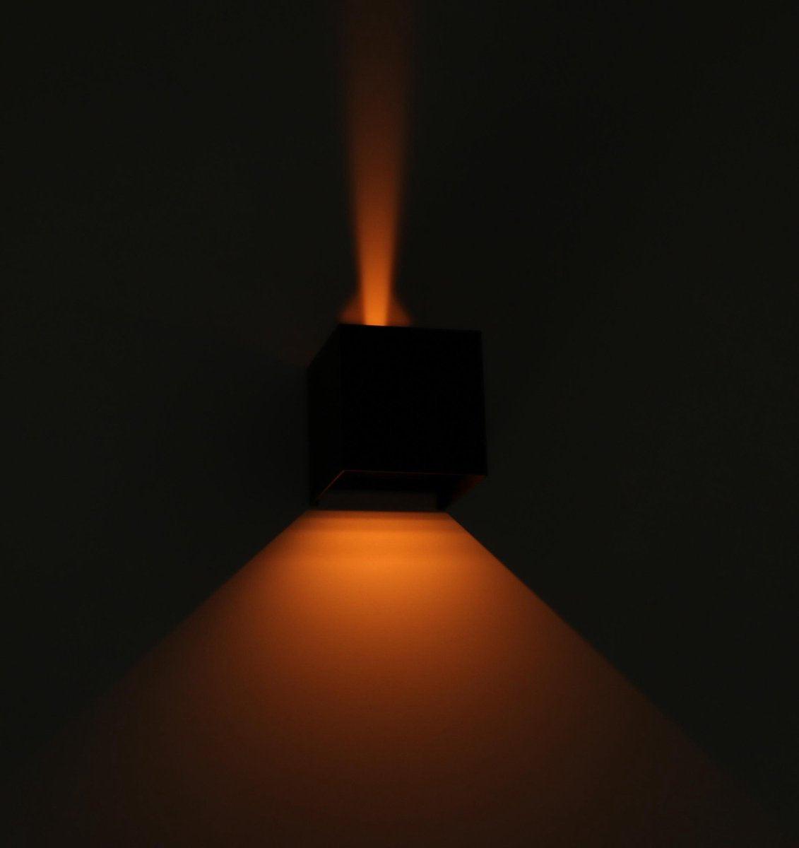 LED's Light Kubus LED Wandlamp buiten - 2 lichts - Dimbaar en instelbare lichtkleur - IP65 Waterdicht - Zwart Wandlampen LED.nl