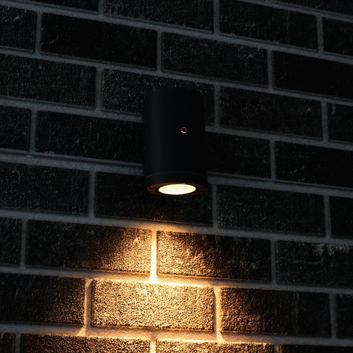 LED's Light LED Buitenlamp met sensor - IP44 waterdicht - GU10 fitting - Model Bari - Antraciet Buitenlampen LED.nl