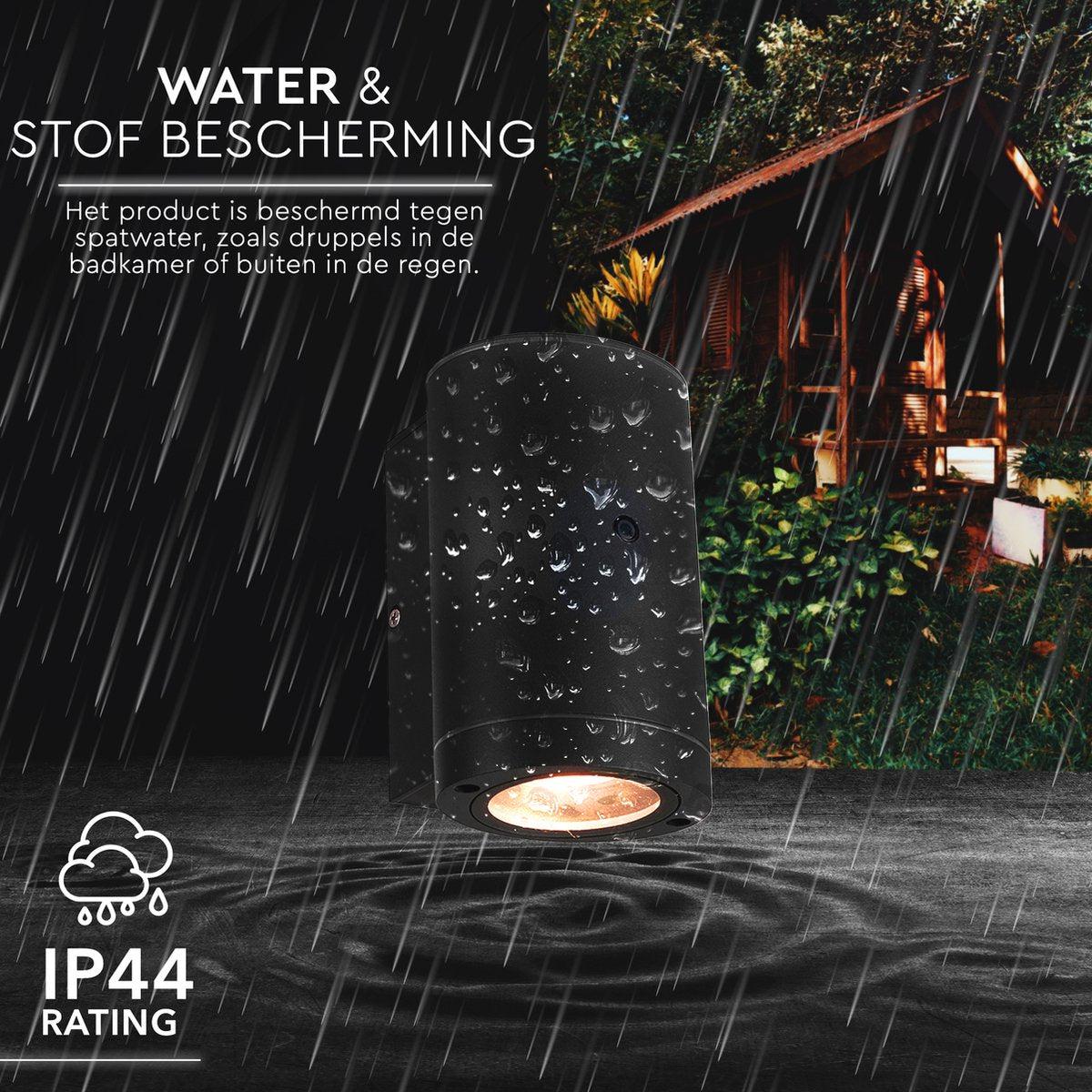 LED's Light LED Buitenlamp met sensor - IP44 waterdicht - GU10 fitting - Model Bari - Antraciet Buitenlampen LED.nl