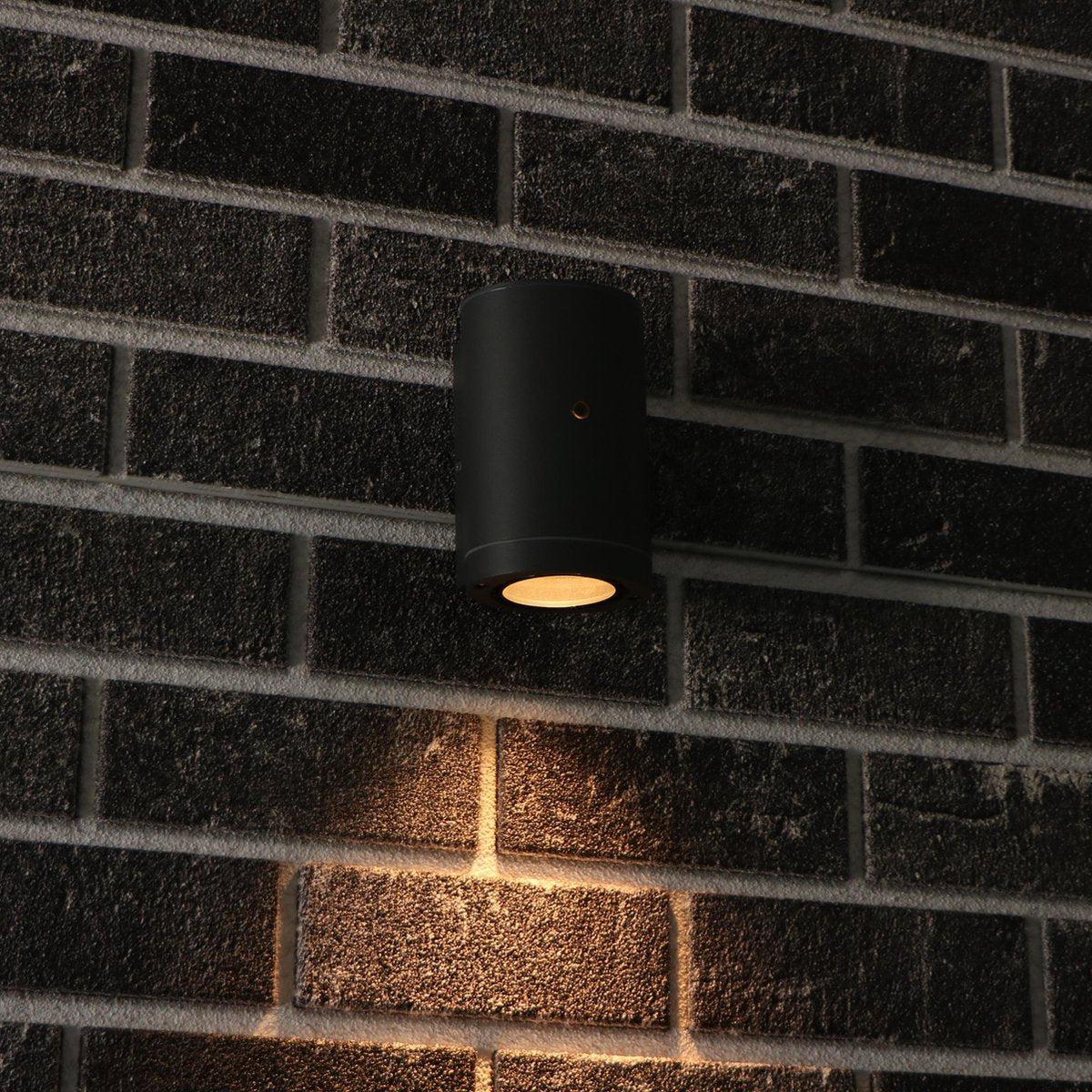 LED's Light LED Buitenlamp met sensor - IP44 waterdicht - GU10 fitting - Model Bari - Antraciet Buitenlampen LED.nl