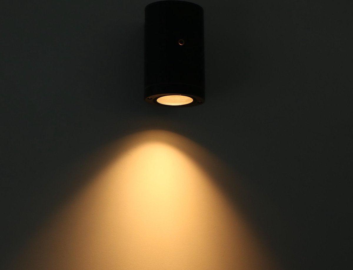 LED's Light LED Buitenlamp met sensor - IP44 waterdicht - GU10 fitting - Model Bari - Antraciet Buitenlampen LED.nl