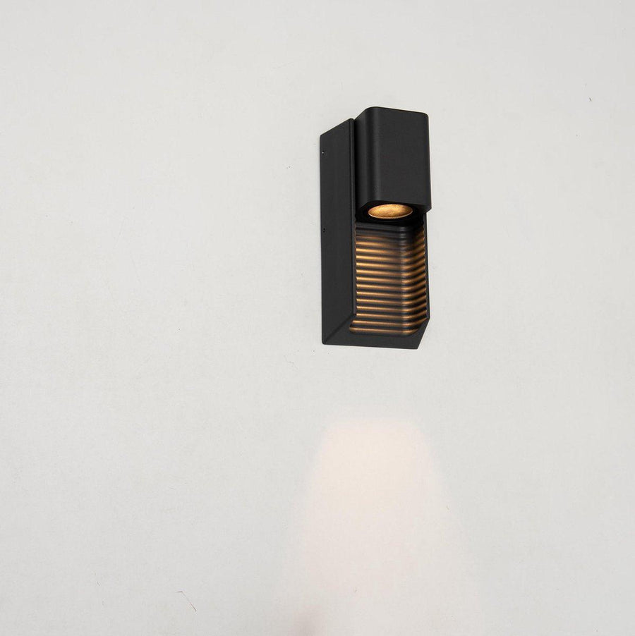 2 pack - LED Muurlamp buiten met GU10 fitting - Strepen - Rimini - IP44 - Antraciet Wandlampen LED.nl
