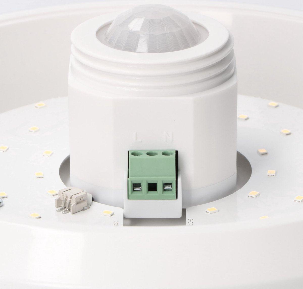 LED Plafondlamp 24 cm met bewegingssensor - Spatwaterdicht - Warm wit Plafondlampen LED.nl