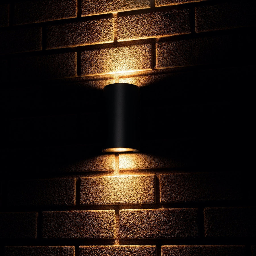 LED's Light LED Muurlamp Buiten - Halve cilinder met 2 lichtpunten - Model Siena - IP44 - Antraciet Wandlampen LED.nl