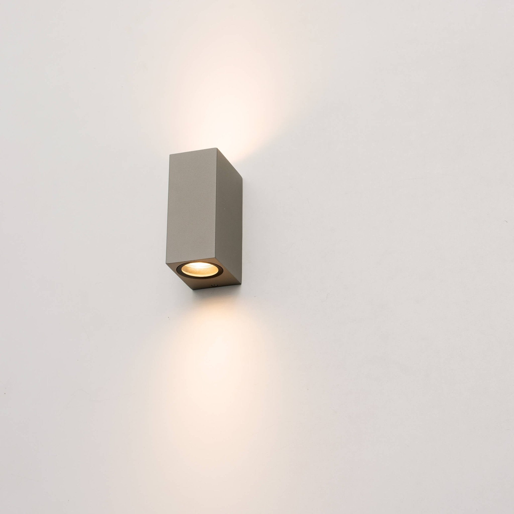 LED's Light LED Buitenlamp met GU10 fitting - Rechthoek - IP44 - Grijs - Model Milaan Wandlampen LED.nl