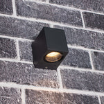 NØRD Down - LED's Light LED Wandlamp Buiten met GU10 fitting - Vierkant - IP44 - Antraciet - Model Rome Wandlampen LED.nl