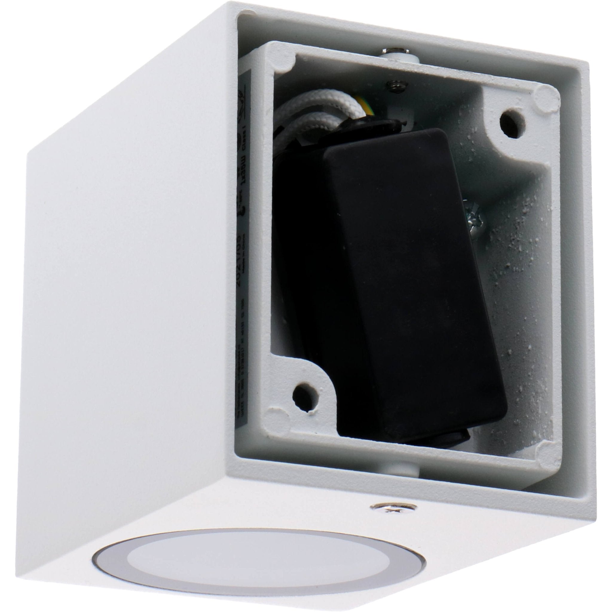 NØRD Down - LED's Light LED Wandlamp Buiten met GU10 fitting - Vierkant - IP44 - Wit - Model Rome Wandlampen LED.nl