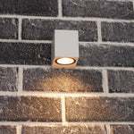 NØRD Down - LED's Light LED Wandlamp Buiten met GU10 fitting - Vierkant - IP44 - Wit - Model Rome Wandlampen LED.nl