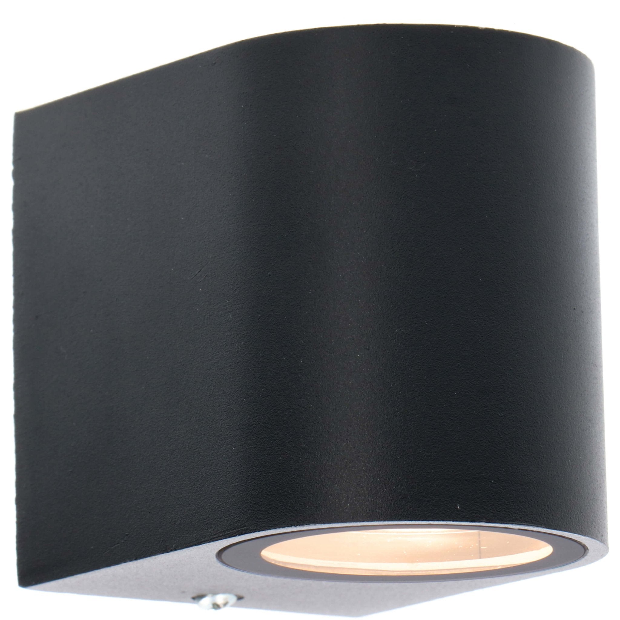 LED's Light LED Wandlamp buiten met GU10 fitting - Rond - Model San Marino - IP44 - Zwart Wandlampen LED.nl