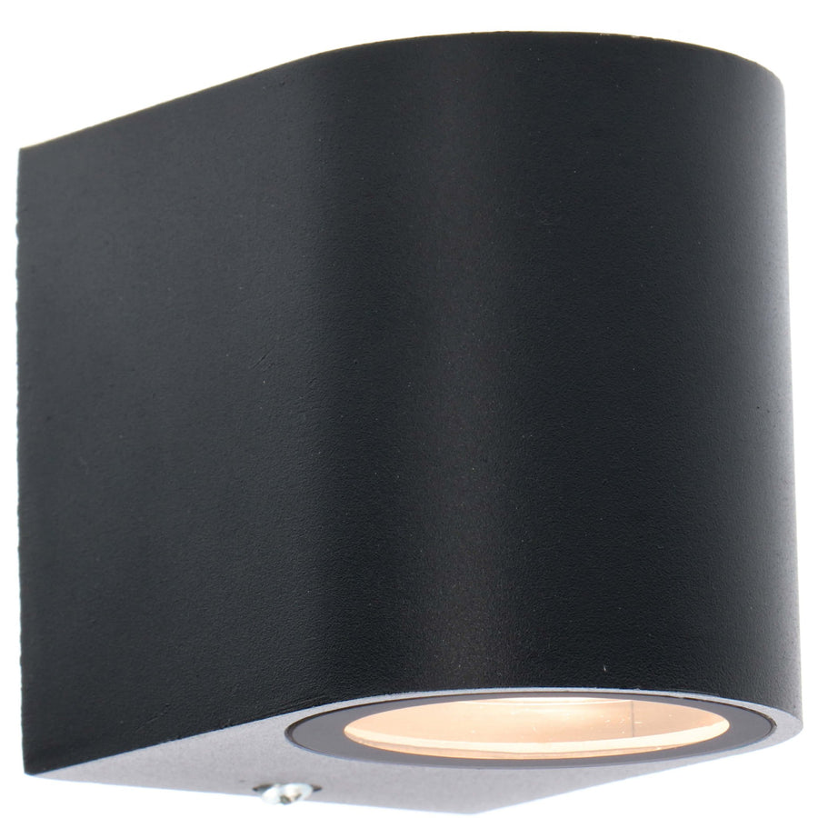 LED's Light LED Wandlamp buiten met GU10 fitting - Rond - Model San Marino - IP44 - Zwart Wandlampen LED.nl