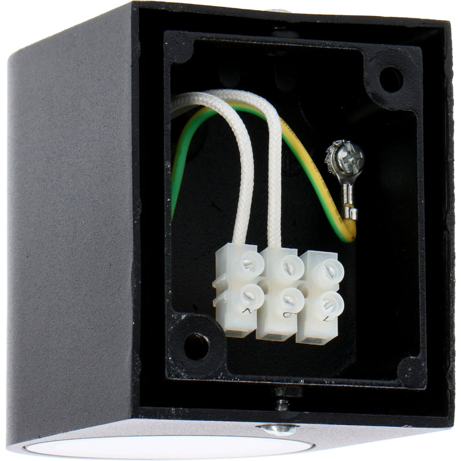 LED's Light LED Wandlamp buiten met GU10 fitting - Rond - Model San Marino - IP44 - Zwart Wandlampen LED.nl