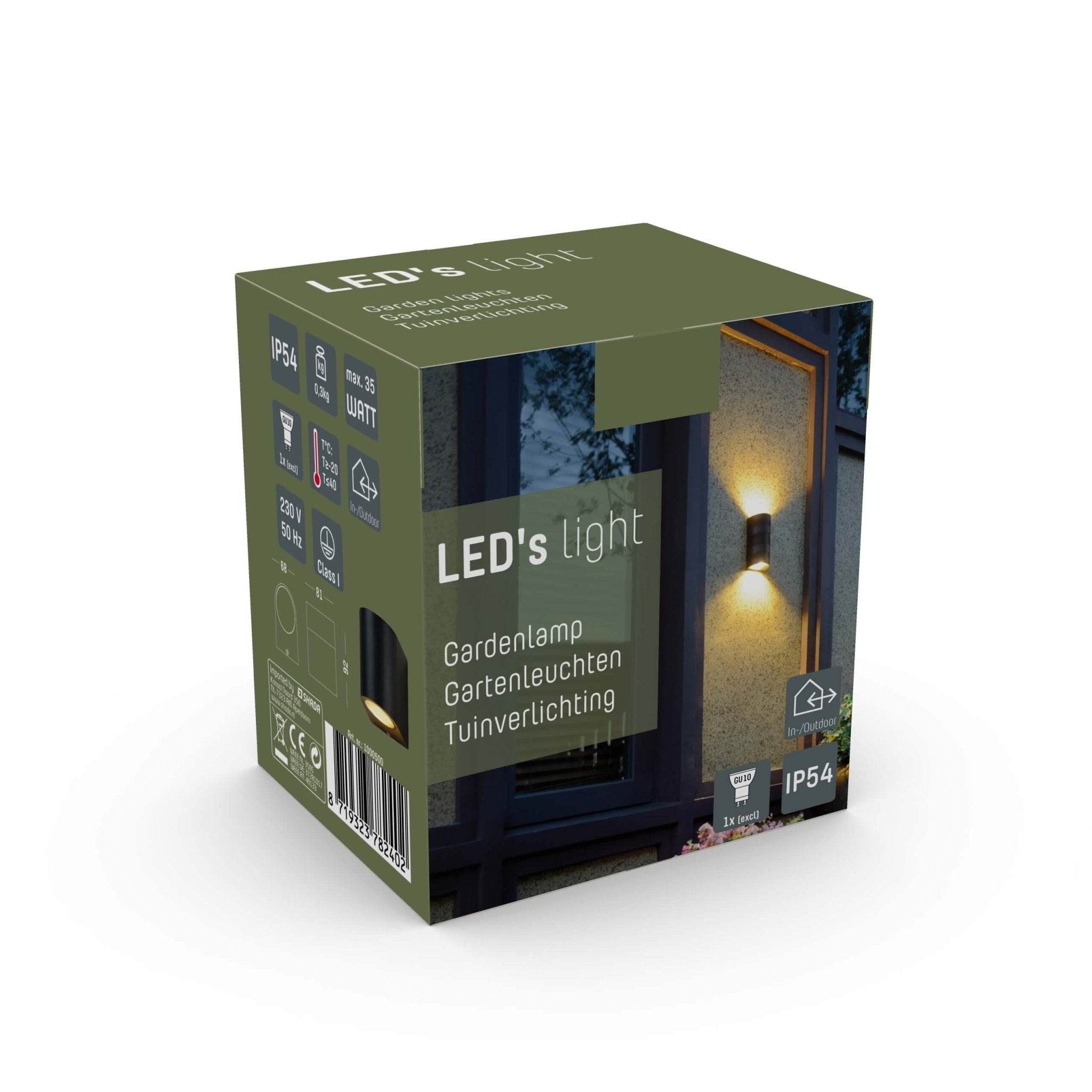 LED's Light LED Wandlamp buiten met GU10 fitting - Rond - Model San Marino - IP44 - Zwart Wandlampen LED.nl