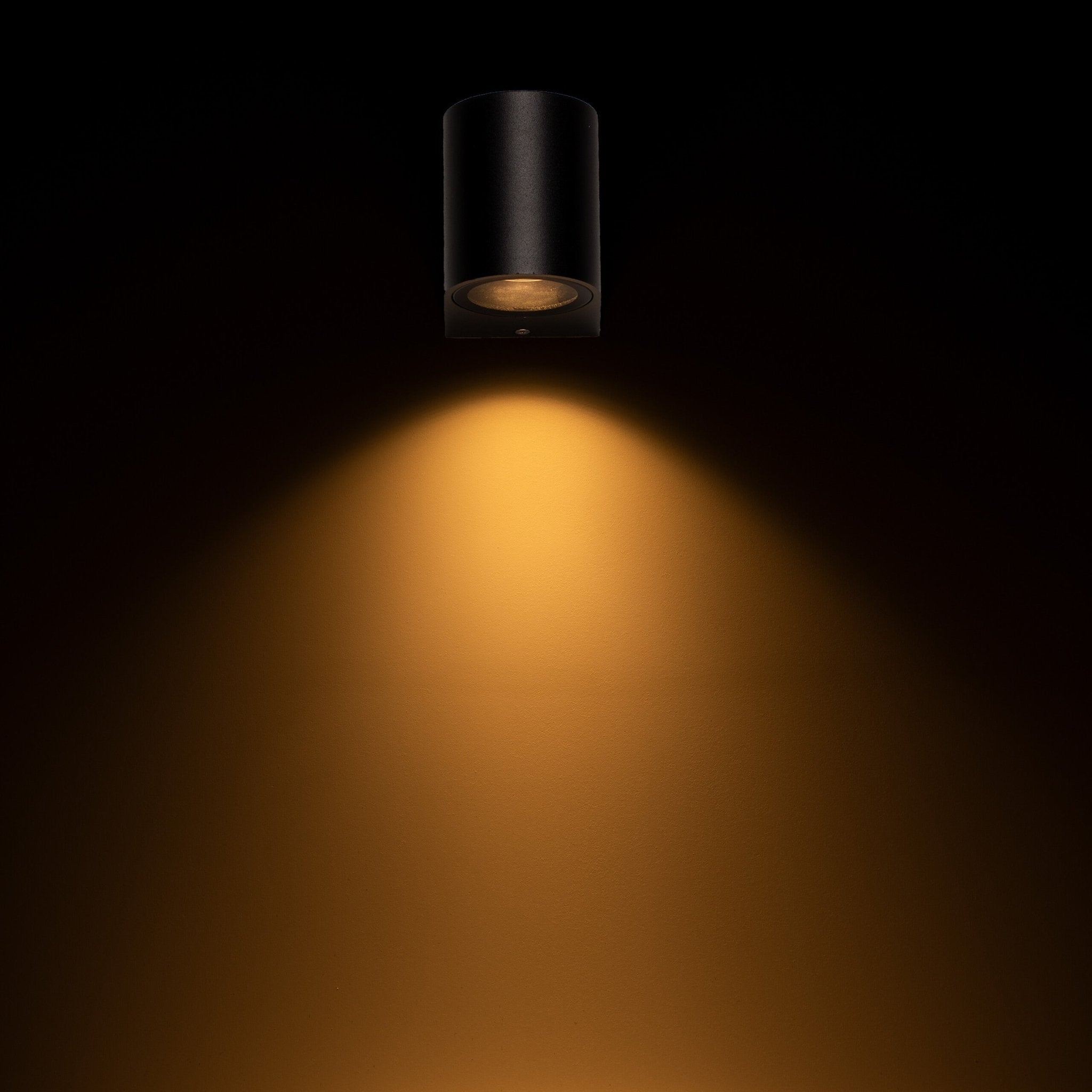 LED's Light LED Wandlamp buiten met GU10 fitting - Rond - Model San Marino - IP44 - Zwart Wandlampen LED.nl