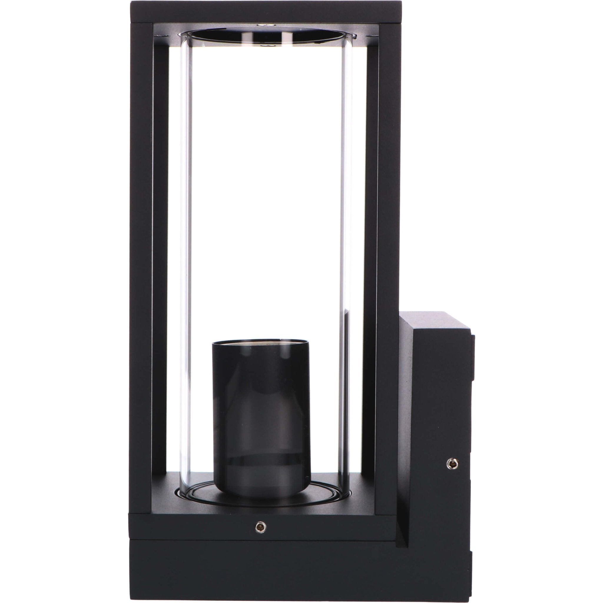 LED's Light LED Wandlamp met glazen ruiten - Rechthoek - E27 fitting - IP44 - Zwart Wandlampen LED.nl