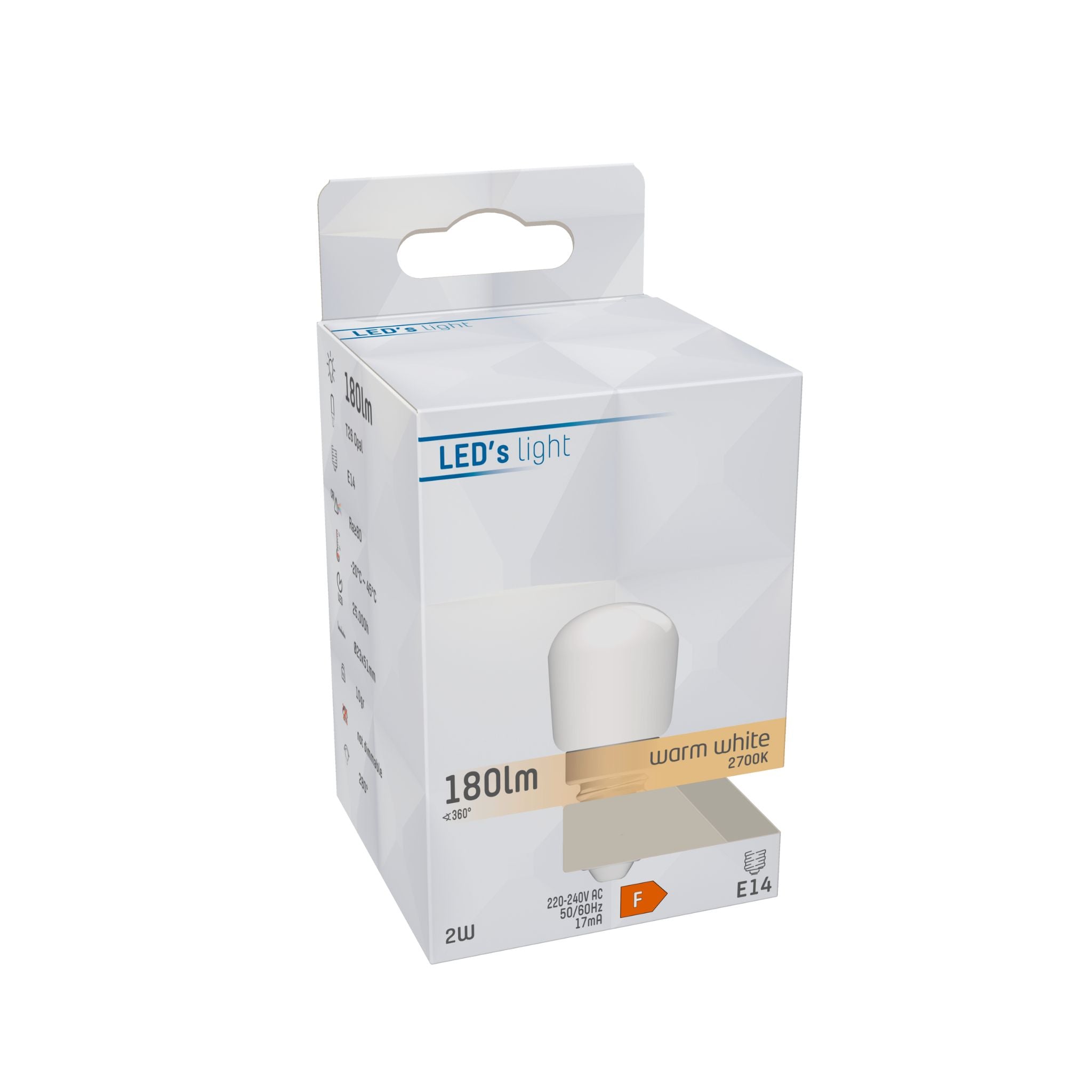 LongLife LED Lamp E14 - T26 - Geschikt voor koelkast en afzuigkap - Warm wit - 2W (19W) Lichtbronnen LED.nl